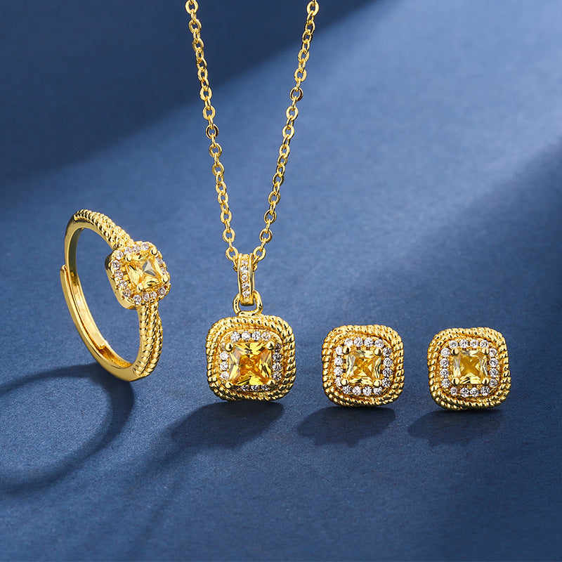 L’OREN – Set Boucles & Anneaux Dorés Style Pur