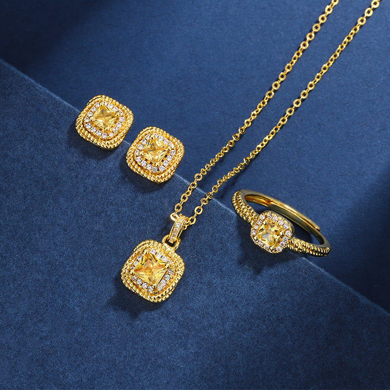 L’OREN – Set Boucles & Anneaux Dorés Style Pur